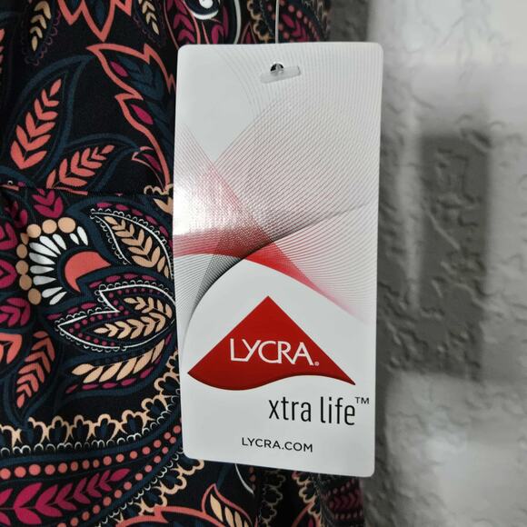 Land's End Women's Square Neck Halter Swim Dress One Piece Swimsuit Size L NWT - Picture 3 of 5